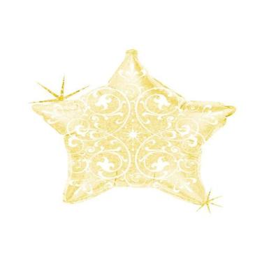 Imagem de Balão de Festa Metalizado 21" 53cm - Estrela Dourada - 1 unidade - Riz