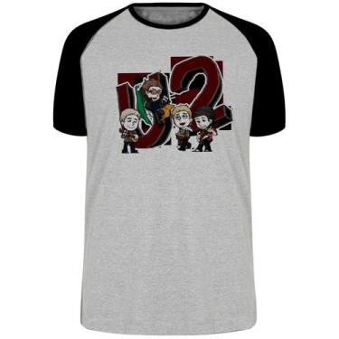 Imagem de Camiseta U2 Desenho Blusa Plus Size extra grande adulto ou infantil - 