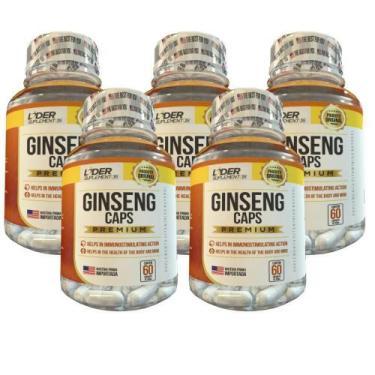 Imagem de Ginseng Caps - 60 Caps 500Mg Kit Com - 5 Potes - LIDER VENDAS
