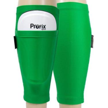 Imagem de Porta Caneleira Verde para Futebol Profix Sports,  G - de 34 cm até 40