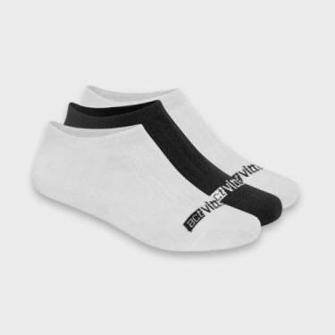 Imagem de Kit Meia Masculina Adulto Actvitta Invisível - 3 Pares, Branco, Preto,
