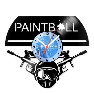 Imagem de Relógio De Parede Disco Vinil Esportes - Paintball - VES-076 - Moderna
