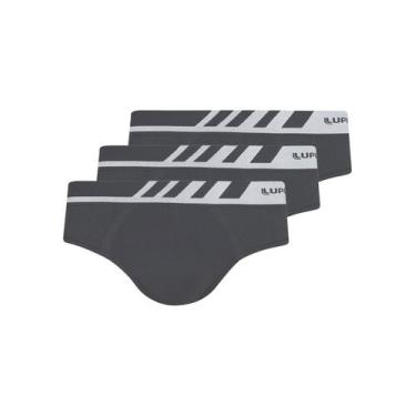 Imagem de Kit com 3 Cuecas Boxer Lupo 691-002, Chumbo, XG