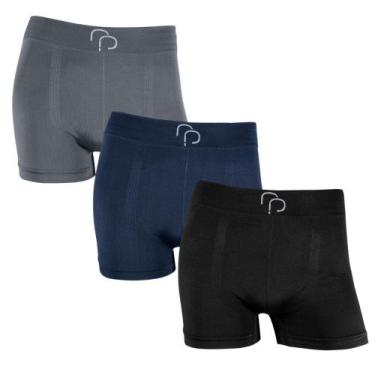 Imagem de Kit 3 Cueca Boxer Box Basic Microfibra Sem Costura Elastano - RP, 1 pr