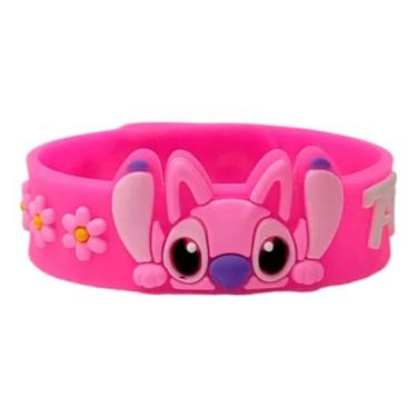 Imagem de Kit 10 Pulseiras Bracelete De Borracha Lilo Stitch E Angel - Kit Pulse
