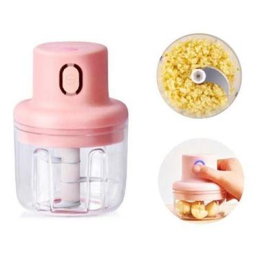 Imagem de Mini Processador eletrico Tritura Alho cebola 3 Lâminas - ZEM