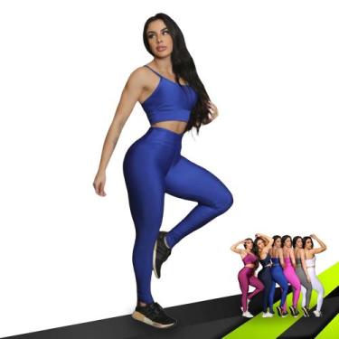 Imagem de CONJUNTO Fitness Feminino TOP ALÇA FINA + Calça LEG BÁSICA Sports Trei