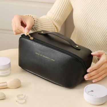 Imagem de Bolsa Necessaire Porta Maquiagem Higiene Organizador Viagem - Sou Mais