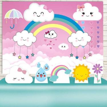 Imagem de KIT Festa Prata  Chuva de Amor Rosa - IMPAKTO VISUAL