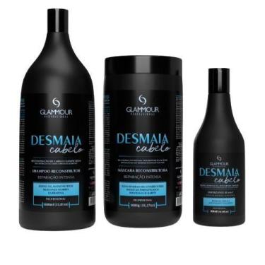 Imagem de Shampoo Desmaia Cabelo Fios alinhados Máscara Ultra Hidratante - Glamm