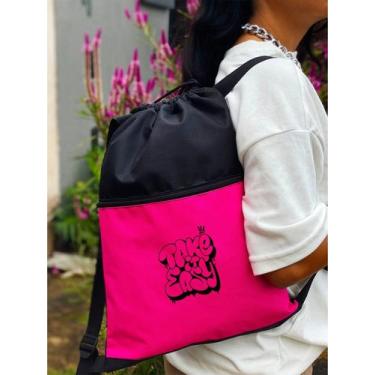 Imagem de Mochila Saco Nylon TAKE IT EASY Academia Esportiva Gym Bag Fitness Uni