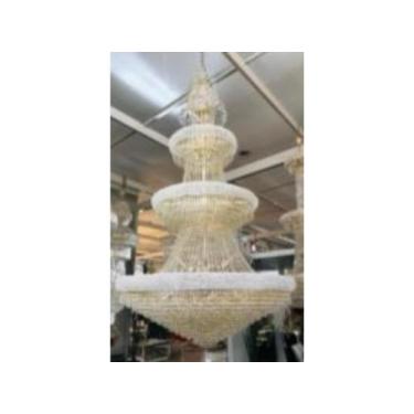 Imagem de Lustre Imperial Dourado Luxuoso Pé Direito Alto Formosa - LUXdécor Cas