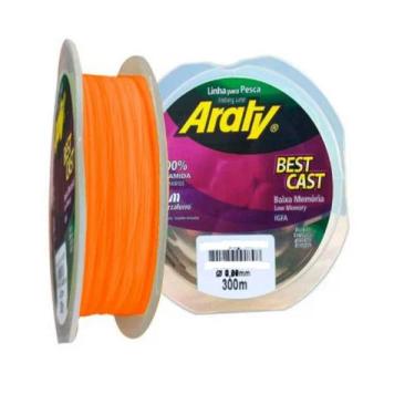 Imagem de Linha De Pesca Araty Best Cast 300m Laranja  ( Monofilamento ) NOVA CO