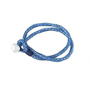 Imagem de 京都あさひ屋 KYOTO ASAHIYA Pulseira trançada de seda japonesa vermelha Kumihimo para homens e mulheres, pulseira dupla trançada, pulseira quimono feita à mão, presente unissex, Wrist size : 15cm (5.3in