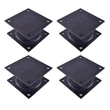 Imagem de FridayParts Pacote com 4 Pequenas Placas Vibratórias Compactador Isolador de Borracha Suporte de Choque Compatível com Stanley HS6000 HS6019 HS6100 HSX6 HS8000 HS11000 HSX11 Bobcat PCF64 Doosan