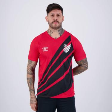 Imagem de Umbro Camisa Masculina CAP | Athletico Paranaense Oficial nº 1 2024 Jogador S/N, Vermelho/Preto, M