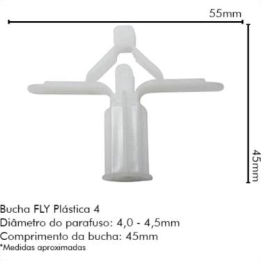 Imagem de Bucha Sfor Gesso Fly 04 C/250 - Sforplast