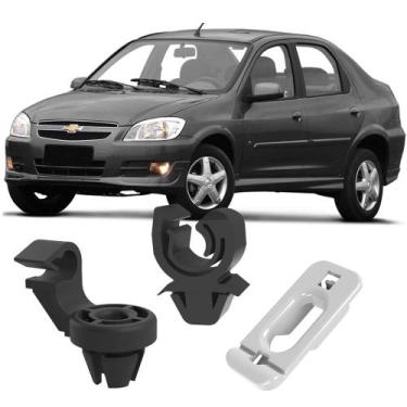 Imagem de Kit Grampos Presilhas Para Haste Vareta Do Capô Prisma 2007 2008 2009 