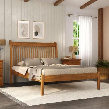 Imagem de Cama Queen em Madeira Maciça Napoli Móveis Nathalia - Moveis Nathalia,
