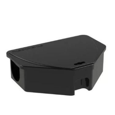 Imagem de Porta Isca Plastica Preta + ISCA BLOCO - Com Chave Simples para Abrir 