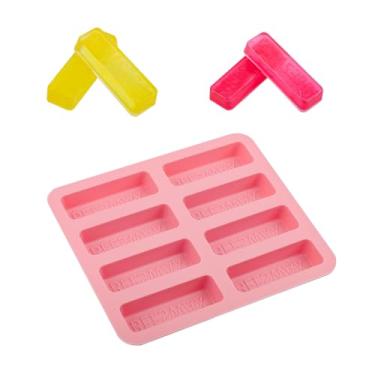 Imagem de BOXOB Molde de Vela de Cera de Abelha, 8 Cavidades, Silicone, Reutilizável, Fácil de Liberar, Com Cera de Abelha em Relevo