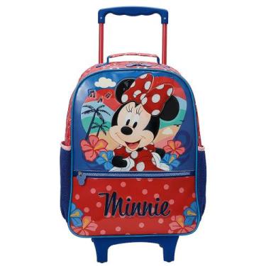 Imagem de Mochila De Rodinhas Escolar Infantil Disney Minnie Tropical - Xeryus, 