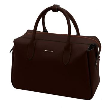 Imagem de Bolsa Bowling Feminina de Couro Bovino Legítimo Mariart Jambu (Chocolate)