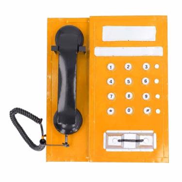 Imagem de Modelo de Telefone retrô, Simulação de Telefone Antigo Inovador, Decoração de Modelo de Telefone Vintage para Dramatização, Adereços de Fotografia, Decoração de Casa (Amarelo)