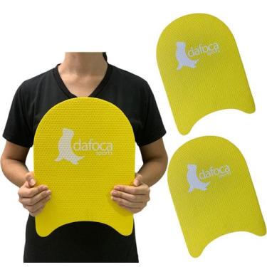 Imagem de Kit 2 Pranchas Natação Infantil Aprendizado DF1082 34cm Amarela Dafoca