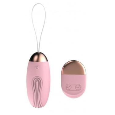 Imagem de Vibrador Feminino Sem Fio Wireless Com Controle Remoto e 10 Modos de Vibração Carrega Via USB (ROSA)