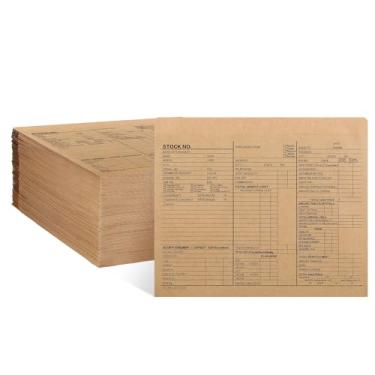 Imagem de Fullhawl 200 peças Envelopes de registro de ofertas de veículos 22 x 30 cm impressos, capas de arquivos, pastas de carro para assinar carros, suprimentos de concessionária, amarelo