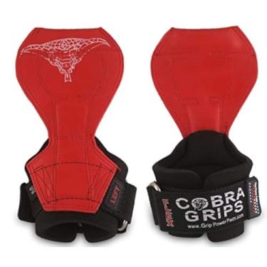 Imagem de Luvas de levantamento de peso modelo flexível Cobra Grips 2018, alças resistentes, ganchos alternativos para levantamento de peso, ideal para levantamento terra com suporte acolchoado para musculação