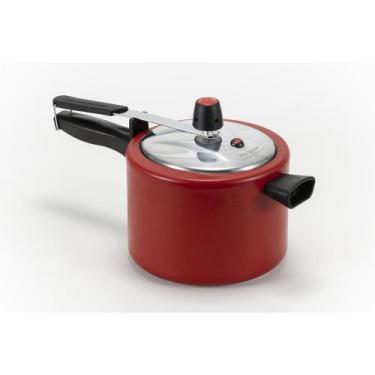 Imagem de Panela de Pressão 4,5 Litros Antiaderente Interno e Externo Vermelho -