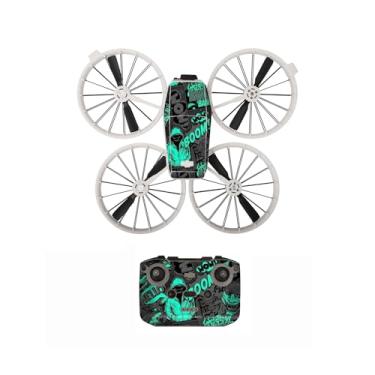 Imagem de CAPART Adesivo removível para DJI Flip e DJI RC-N3 Controller, adesivos decorativos sem bolhas (verde, RC-N3)