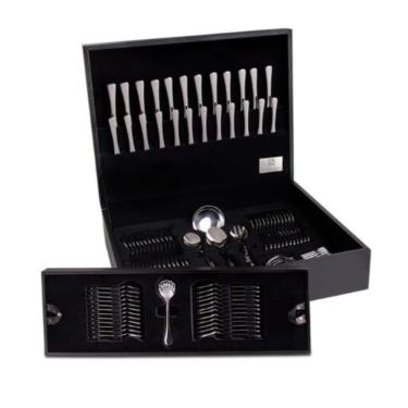 Imagem de Faqueiro 101 Peças Eclipse Hércules com Caixa de Madeira Aço Inox