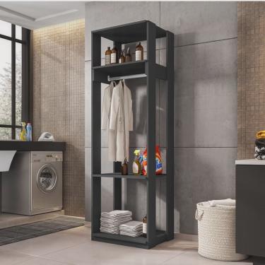 Imagem de Módulo para Closet 1 Cabideiro 3 Prateleiras Titan Espresso Móveis