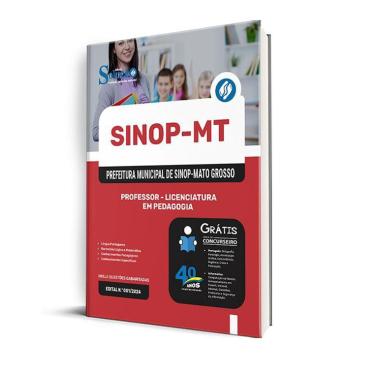 Imagem de Apostila Prefeitura Sinop Mt 2025 Professor Licenciatura Em