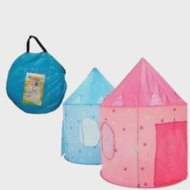 Imagem de Castelo Infantil Azul E Rosa Meninas E Meninos- Barraca Casinha Ao Ar Livre/Dentro De Casa- Brinquedos Educativos Piscina De Bolinha