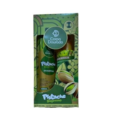 Imagem de Kit Pistache Supremo – Corpo Dourado | Shampoo 300ml + Condicionador 250ml | Nutrição Profunda com Manteiga de Pistache e Óleo de Linhaça | Brilho, Hidratação e Alinhamento dos Fios | Para Todos os Tipos de Cabelo
