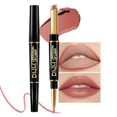 Imagem de evpct Conjunto de delineador labial e batom Fairest Nude Velvet Matte para mulheres, conjunto de maquiagem Magic 24 horas para batom e delineador labial, à prova d'água de longa duração, 47#