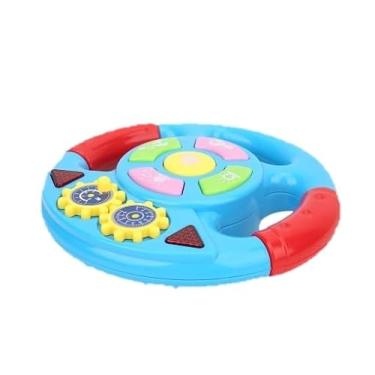 Imagem de Volante Musical Infantil, Brinquedo Interativo com Luzes e Sons, Azul e Vermelho