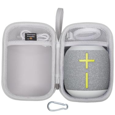 Imagem de Aproca Capa rígida de armazenamento portátil cinza, para Ultimate Ears WONDERBOOM 4 / WONDERBOOM 3 Alto-falante Bluetooth portátil à prova d'água e acessórios