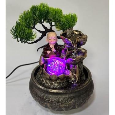 Imagem de Fonte de Água Decorativa Buda, Decoração Zen para Casa e Jardim, Símbolo de Iluminação