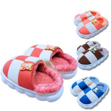 Imagem de Pantufa Infantil Felpudo Solado Nuvem Confortável Sola Antiderrapante Borracha Forrada Pelinhos Unissex Emborrachada Macia Pelúcia 3D Quentinha Chinelo (ROSÉ, BR, Criança de 1 a 3 anos, Numérico, 22)