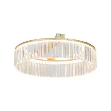 Imagem de Plafon Taschibra Cassandra Led Bivolt Dourado 2700K Luz Amarela 15051100