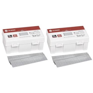 Imagem de DEWBIN Pregos Brad de calibre 18, 12.000 unidades de 18 GA, pregos galvanizados para pistola de pregos, pregos de acabamento para pistola de pregos pneumática, elétrica