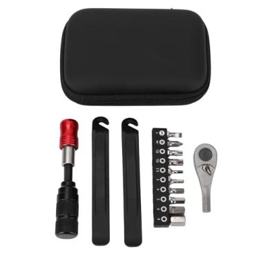 Imagem de Chaveira de catraca de bicicleta Conjunto de chaves de ferrugem Metal Metal de ajuste de raia de raia de raia de 2 vias Kit de ferramentas de reparo com 10 bits para bicicletas de