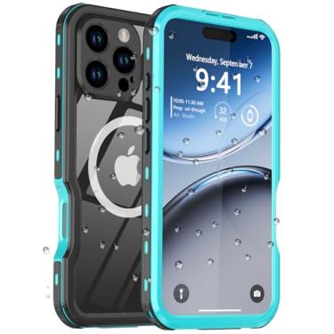Imagem de Comboproof Capa impermeável para iPhone 16 Pro, [à prova de choque] [à prova de poeira] [IP68 à prova d'água] Capa rígida de corpo inteiro integrada [proteção de tela de lente] para capa de mergulho