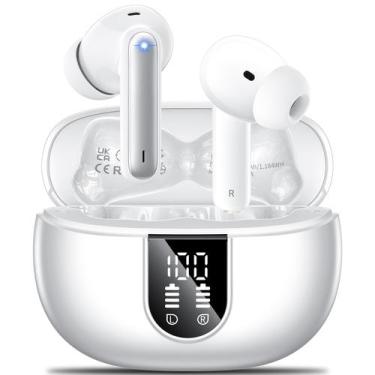 Imagem de Fones de ouvido sem fio Aoslen 2023 HiFi Stereo 42Hs Playtime White