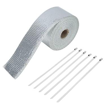 Imagem de GRCFUMO 1 PC PC TIPA POMO, PABELO DE EXCETO DE ESCAPA, 5M Silver Car Heat Isolle